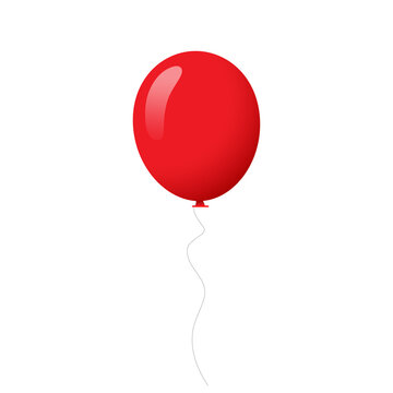 Balloon vector icon isolated on white background. Balloon icon in flat style. Useful for party poster, greeting and wedding card. Vector illustration of modern party balloon