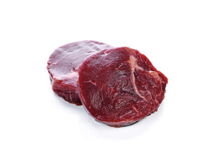 Beef tenderloin on white background