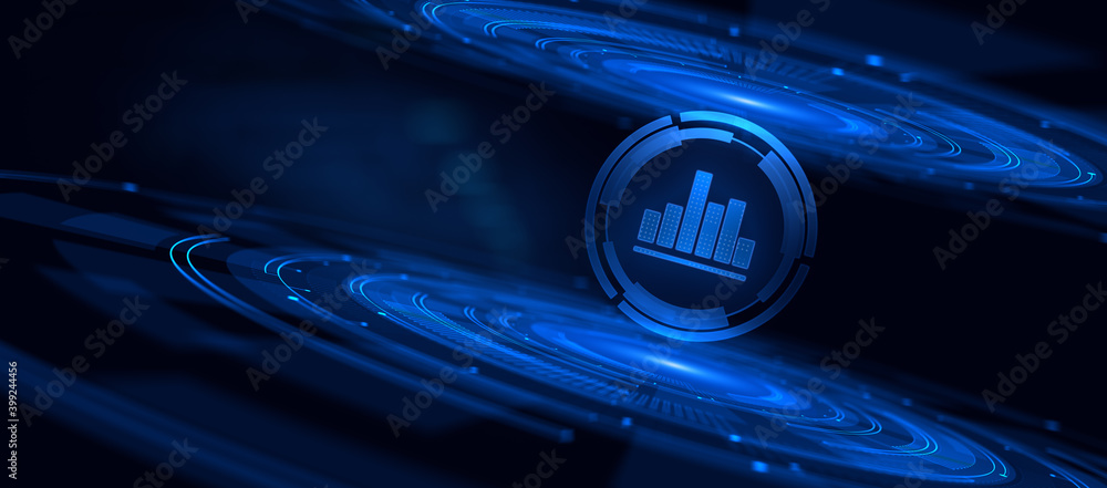 Poster analysis business intelligence analytics bi financial data processing.