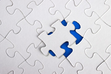 The missing piece of the puzzle, business concept of incomplete tasks