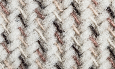 close up of knitted wool texture  hygge concept