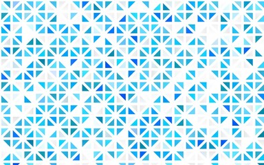Light BLUE vector seamless template with crystals, triangles.