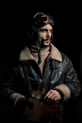Fototapeta premium Pilot polar explorer. The character