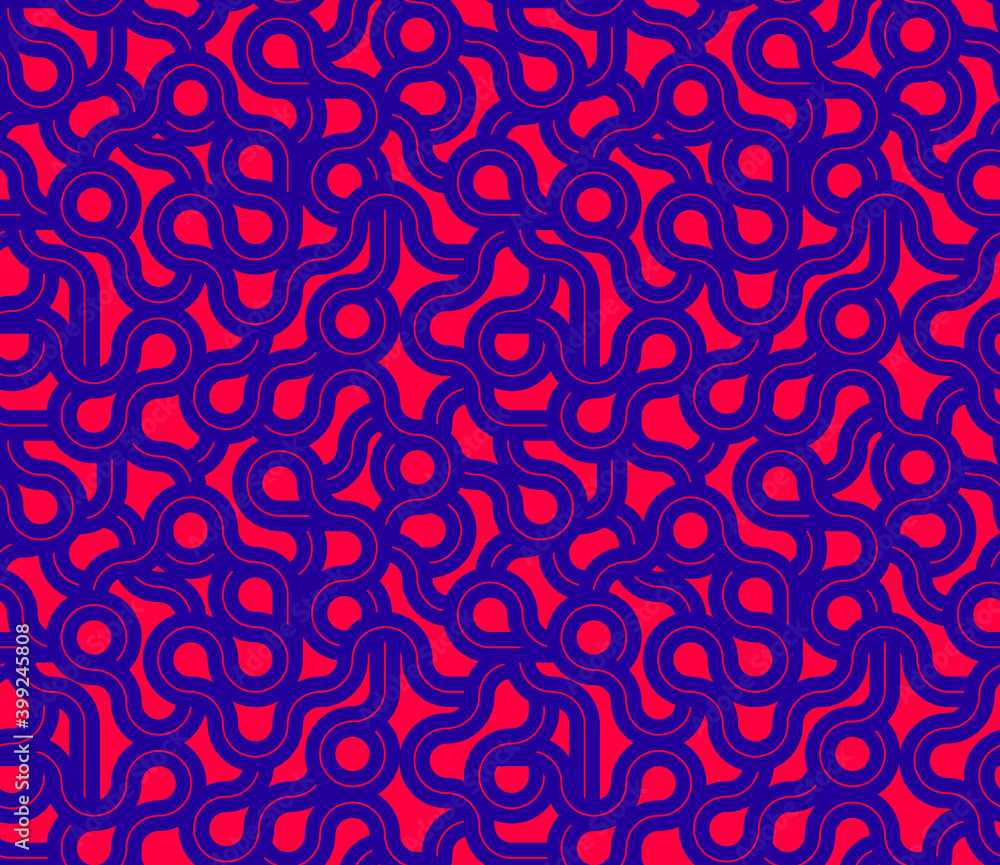 Poster seamless linear vector geometric minimalistic pattern, abstract lines tiling background, stripy weav