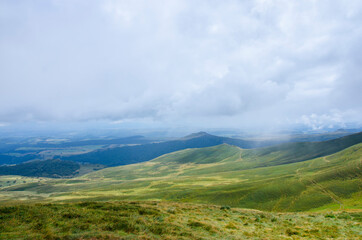 Hiking, Puy de Dôme, fault of Limagne, Auvergne, France, Mont-Dore, Puy de Sancy, Puy-de-Dôme, Auvergne, France