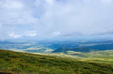 Fototapeta na wymiar Hiking, Puy de Dôme, fault of Limagne, Auvergne, France, Mont-Dore, Puy de Sancy, Puy-de-Dôme, Auvergne, France