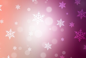 Light Pink vector backdrop in holiday style.