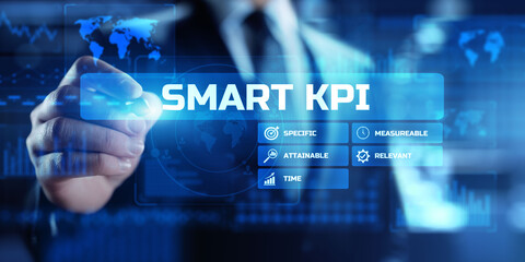 Smart KPI Key performance indicator business technology concept.