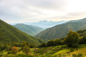 Beautiful landscape in Italian nountains near Castiglione di Garfagnana.