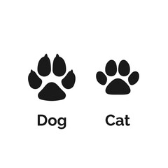 Cat and Dog Black Paw Print. Pets Paw Silhouette. Vector illustration © Ihor