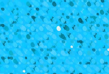 Light BLUE vector background with lava shapes.