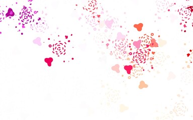 Light Blue, Yellow vector background with abstract shapes.