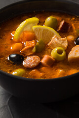Nutritious and tasty soup best choice for dinner at cold winter night