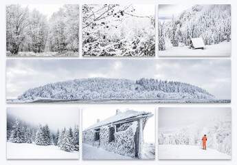 collection frozen winter landscapes white Christmas - original images to be found in my gallery