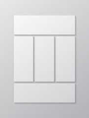 Vector empty collage eight frames, images photo