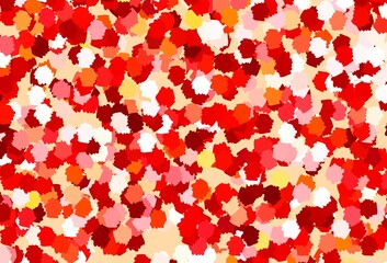 Light Red, Yellow vector texture with abstract forms.