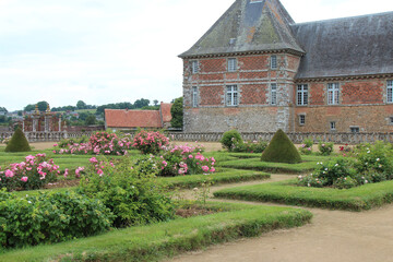 Fototapeta na wymiar carrouges castle in normandy (france)