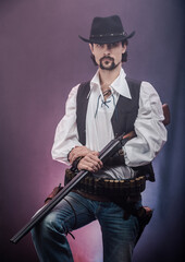 Fototapeta premium Wild West cowboy. The character