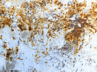 Metal texture with old paint and scratches