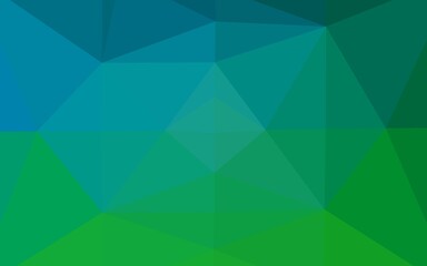 Light Blue, Green vector abstract polygonal layout.