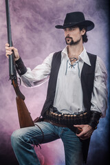 Fototapeta premium Wild West cowboy. The character