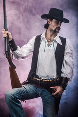 Fototapeta premium Wild West cowboy. The character