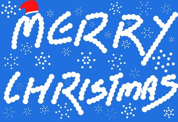 Merry Christmas greetings snowflakes lettering typography banner poster cards