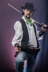 Fototapeta premium Wild West cowboy. The character
