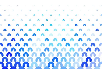 Light BLUE vector pattern with rainbow elements.