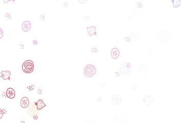 Light Blue, Red vector pattern with fresh ingredients.