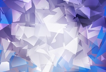 Fototapeta premium Light Purple vector shining triangular background.