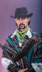 Obraz premium Wild West cowboy. The character
