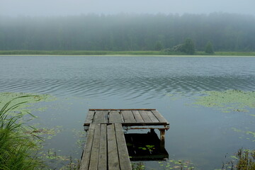 early morning fishing spot in the village