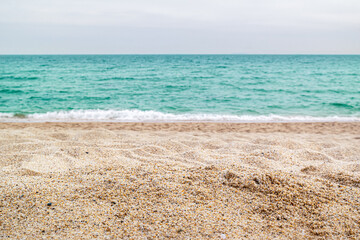 Sand and wave on Haeundae Beach in Busan, South Korea