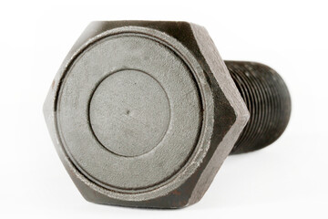 metal bolt on white background