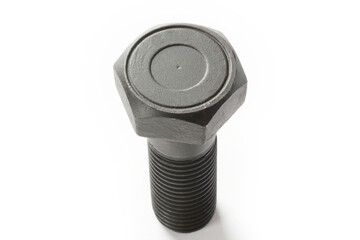 metal bolt on white background