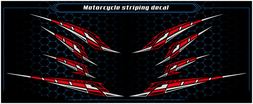 Motorcycle decal striping
