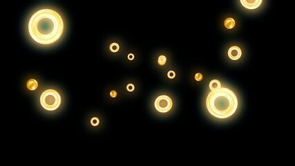 gold torus circle polygon particle light animation - Powered by Adobe