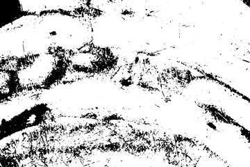 Grunge black texture of curve metal plate on white background (Vector). Use for decoration, aging or old layer