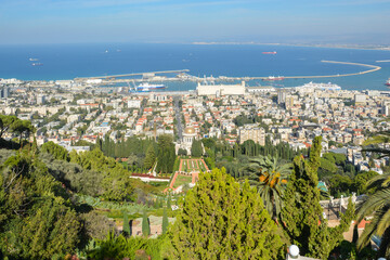 Haifa city from Carmel hill.