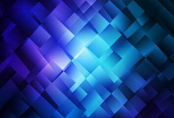 Fototapeta premium Dark BLUE vector texture in rectangular style.