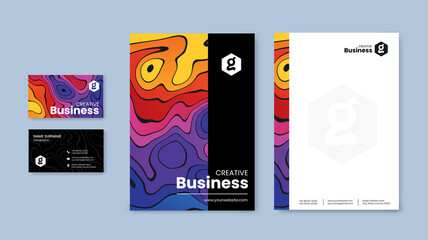 Modern corporate identity template stationary design. Business Card, notepad, letterhead