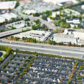 Aerial view of urban sprawl of San Francisco