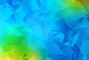 Light Blue, Green vector texture with abstract poly forms.