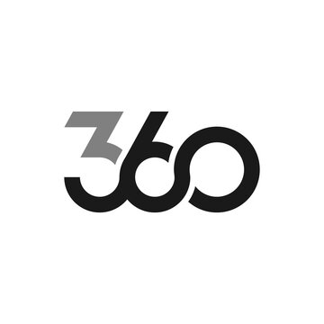 360 with infinity shape vector illustration template