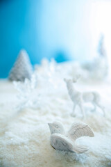 Hong Kong : Christmas Background - A Bird On The Snow