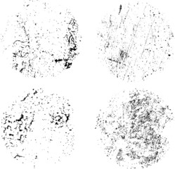 Grunge post Stamps Collection, Circles. Banners, Insignias , Logos, Icons, Labels and Badges Set . vector distress textures.blank shapes.