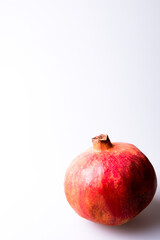 Pomegranate on white background