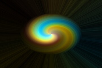 Colorful vibrant balls. Abstract turning colorful strip in circle.