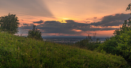 sunset in the mountains